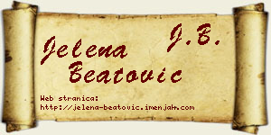 Jelena Beatović vizit kartica
